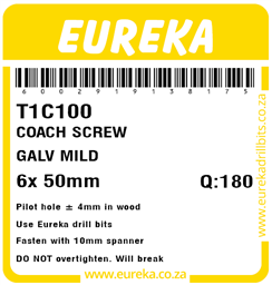 T1C100 - Coach Screw -T1C100_Label_T